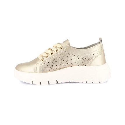 Grunland Sneakers Traforata Donna in Ecopelle Platino - MARIO SPATARELLA