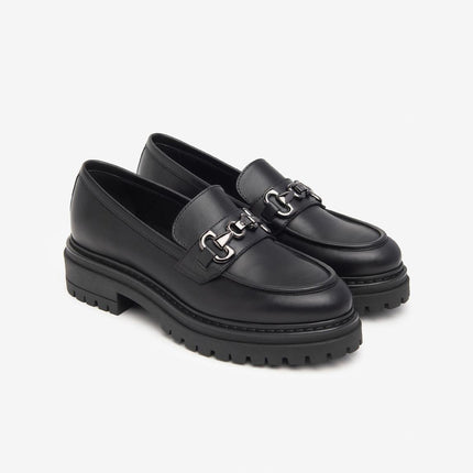 Nero Giadini Mocassini Donna in Pelle Nero - MARIO SPATARELLA