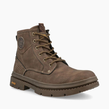 Jeep Anfibi Uomo in Pelle Marrone TUAREG BOOT DARK BROWN Jeep Footwear 
