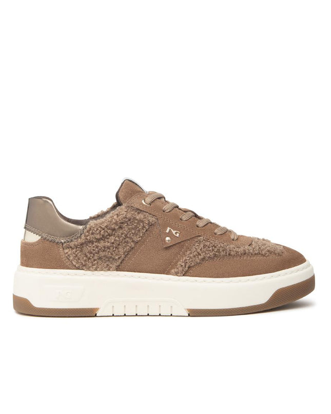 Nero Giardini Sneakers Donna in Teddi e Camoscio Mou I514226D MOU 442 Nero Giardini 