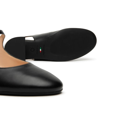 NeroGiardini Chanel Mary Jane Sling Back in Pelle Nera E512342D NERO 100 Nero Giardini 