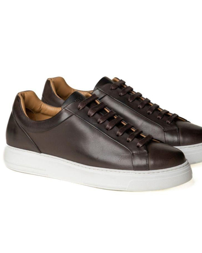Sneakers Bassa Uomo Pelle Marrone - MARIO SPATARELLA