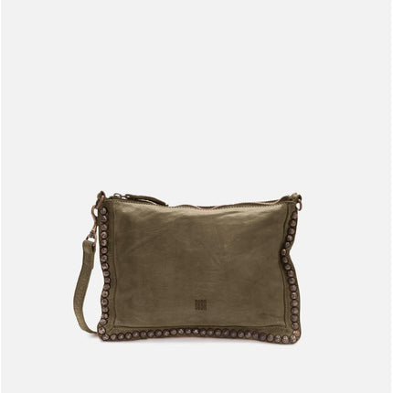 Biba Pochette con Borchie e Tracolla in Pelle Verde - MARIO SPATARELLA