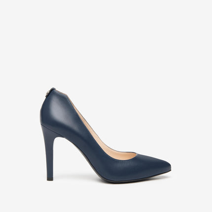 Decollete Tacco Spillo Pelle Blu Premium Collection E413500DE BLU 200 Nero Giardini 