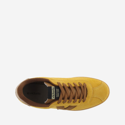 Sneakers Victoria Donna Bassa in Camoscio Mostarda 1126221 BERLIN MUSTARD Victoria 