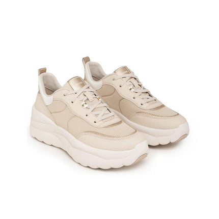 Geox Sneakers Donna Xtors con Zeppa in Tessuto Beige - MARIO SPATARELLA