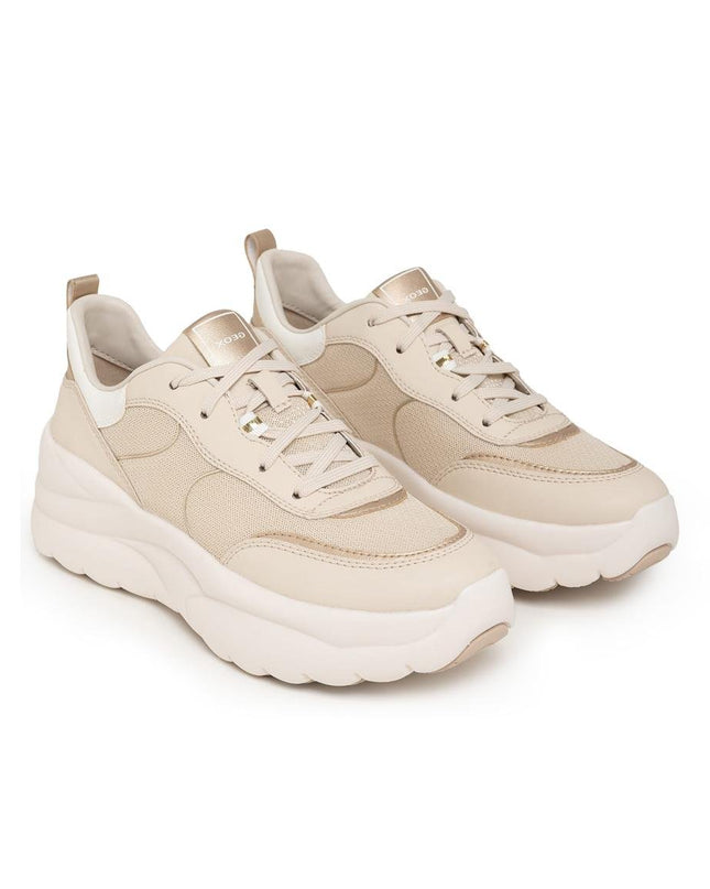 Geox Sneakers Donna Xtors con Zeppa in Tessuto Beige - MARIO SPATARELLA