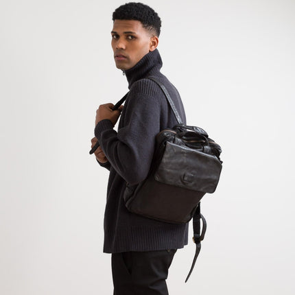 Biba Zaino in Pelle Vacchetta Nera - MARIO SPATARELLA