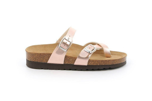 Grunland Sandali Infradito Donna Plantare Sughero Doppia Fibbia Rame - MARIO SPATARELLA