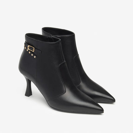 Nero Giardini Stivaletti Donna con Borchie in Pelle Nero I514481DR NERO 100 Nero Giardini 