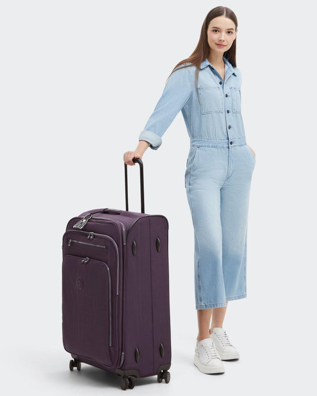Trolley Large Espandibile Quattro Ruote Viola NEW YOURI SPIN L ULTIMATE PLUMB Kipling 