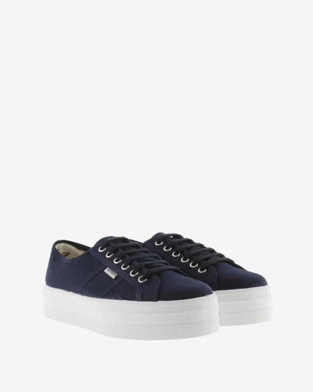 Sneakers Bassa Donna Platform Blu 109200 BARCELONA MARINO Victoria 
