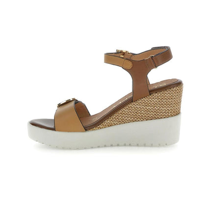 Stonefly Sandali Donna con Zeppa in Pelle Multi Marrone - MARIO SPATARELLA