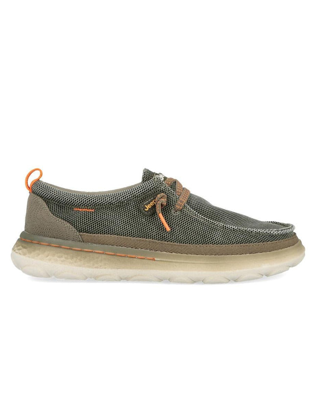 Jeep Wallabee Slip On Uomo in Tessuto Verde - MARIO SPATARELLA