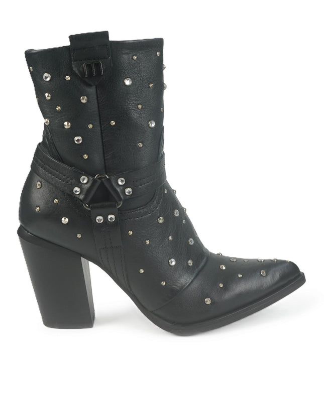 Stivaletto Texano con Borchie T76205 NERO Mjus 