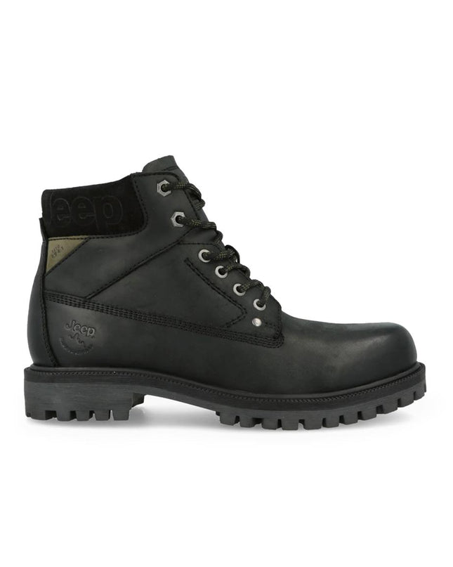 Jeep Anfibi Uomo in Pelle Nero WILLYS BOLD BLACK Jeep Footwear 