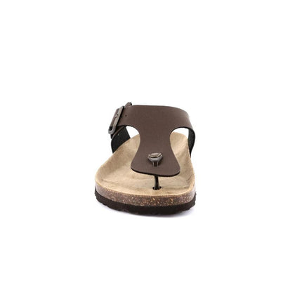 Grunland Sandali Infradito Uomo Plantare Sughero Doppia Fibbia Mogano CC3011 BOBO MOGANO Grunland 