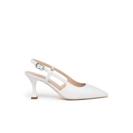 Nero Giardini Chanel a Punta in Pelle Bianca E409331DE BIANCO 707 Nero Giardini 