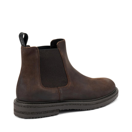 Frau Stivaletti Chelsea Uomo in Camoscio Marrone 74A4 RUSTIC BROWN Frau 