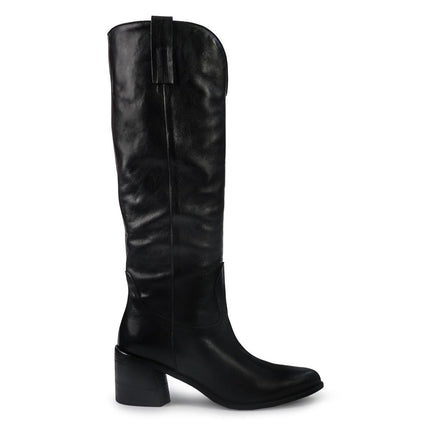 Gianni Crasto Stivale Camperos Tubolare Donna in Pelle Nera con Tacco Medio 8692 BLACK Gianni Crasto 