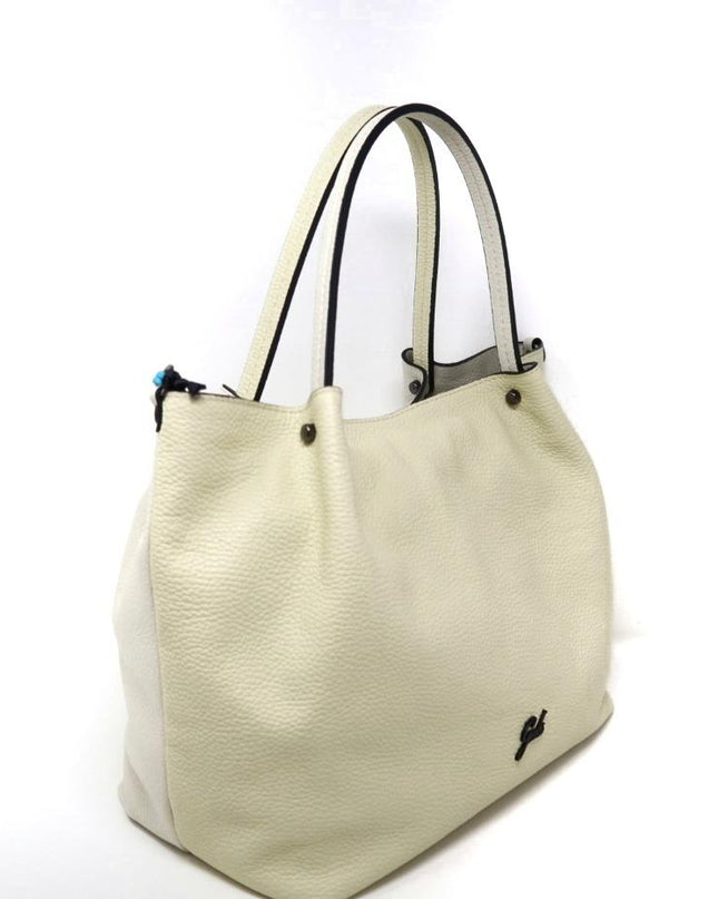 Gabs Borsa Donna Shopper in Pelle Panna LILLY TG M LINO PANNA Gabs 