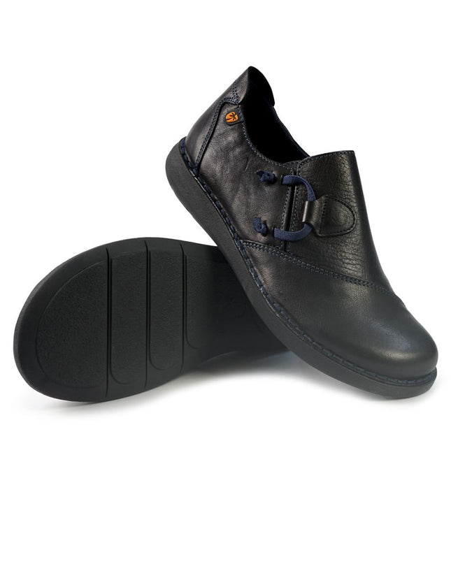 Mocassini Slipon Donna Pelle Nero 8222 BLU Jungla 