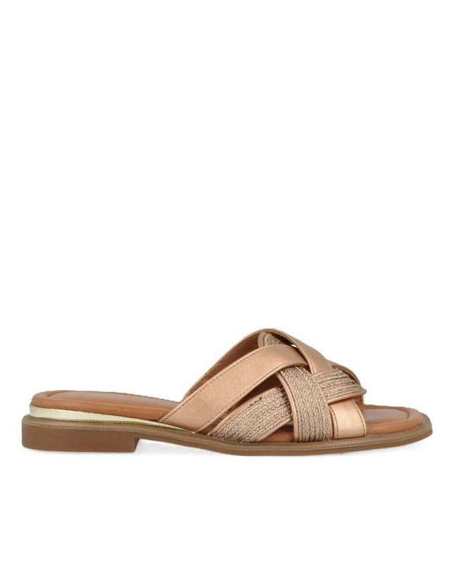 Impronte Sandalo Flat Donna in Tessuto Rose Gold SERENELLA BRAID ROSE GOLD Impronte 