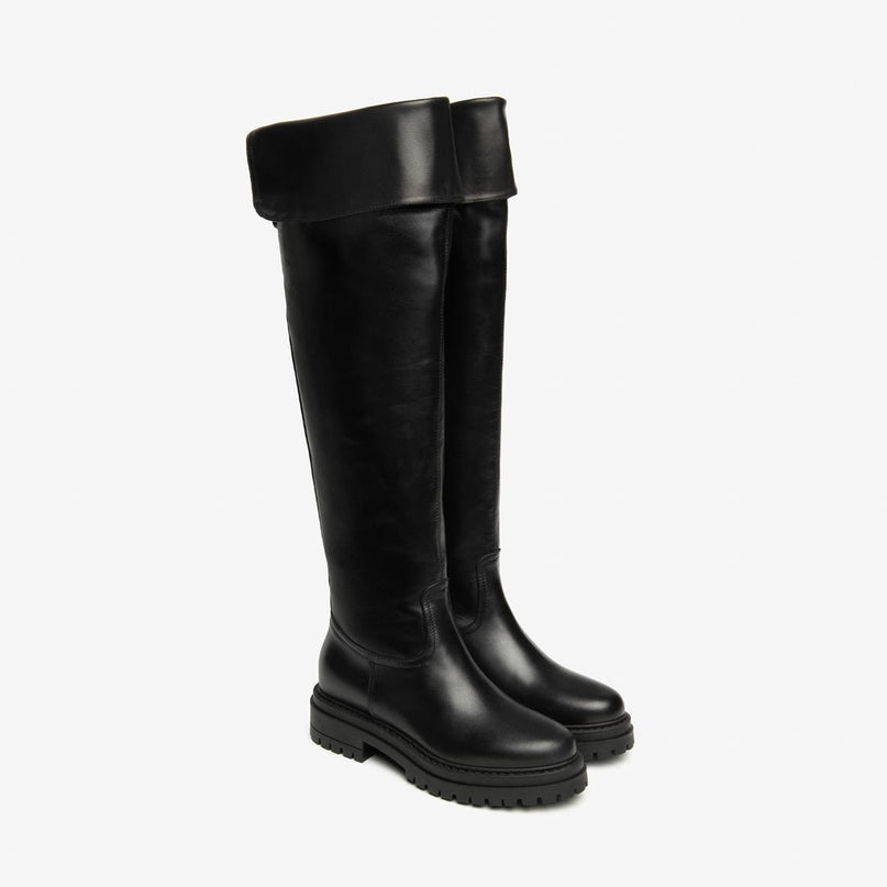 Nero Giardini Stivali Donna Gamba Alta Elasticizzata al Polpaccio Nero I514840D NERO 100 Nero Giardini 