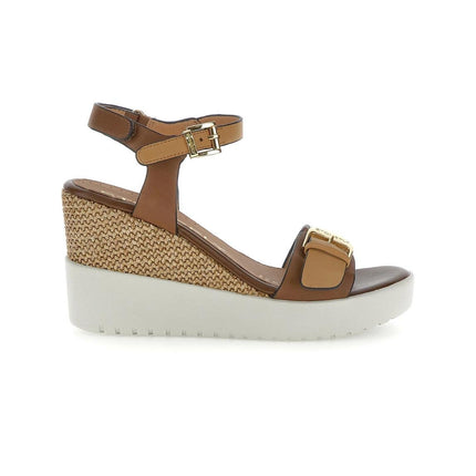 Stonefly Sandali Donna con Zeppa in Pelle Multi Marrone - MARIO SPATARELLA