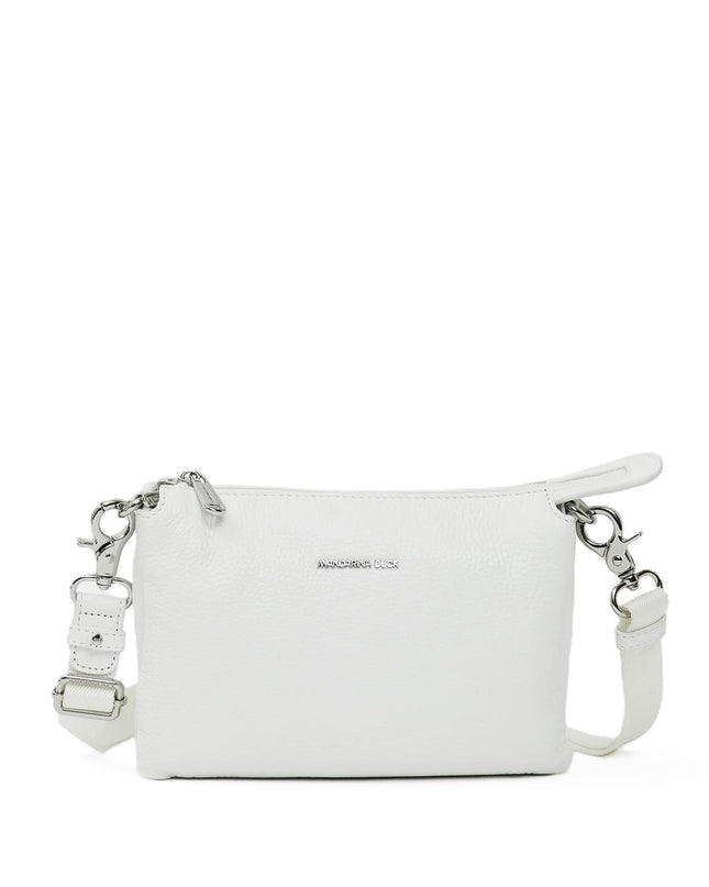 MandarinaDuck Borsa Donna con Tracolla in Pelle Bianca FZT12 MELLOW LEATHER BLANC Mandarina Duck 