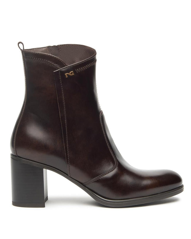 Nero Giardini Stivaletti Tronchetti Donna Pelle Testa di Moro - MARIO SPATARELLA