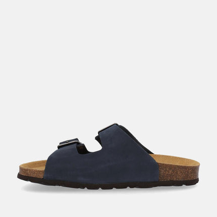 Ciabatta Sughero Doppia Fibbia CB0003 SARA BLU Grunland 