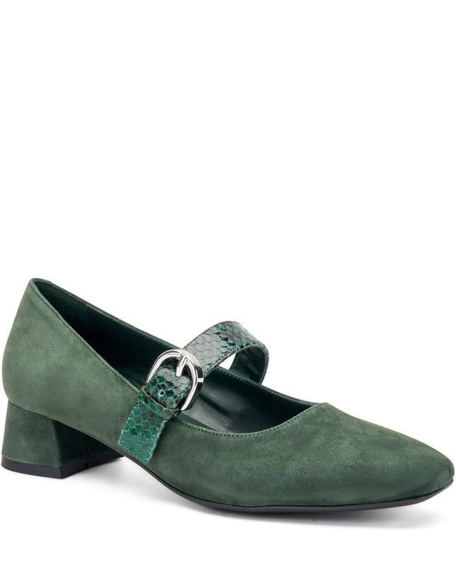 Decolletè Frau Mary Jane in Camoscio Agrifoglio - MARIO SPATARELLA