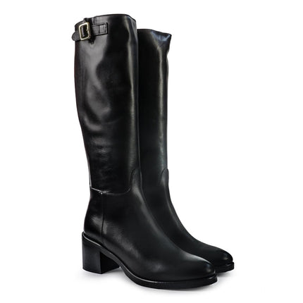 Gianni Crasto Stivale Donna in Pelle Nera con Tacco Medio 2559G BLACK Gianni Crasto 