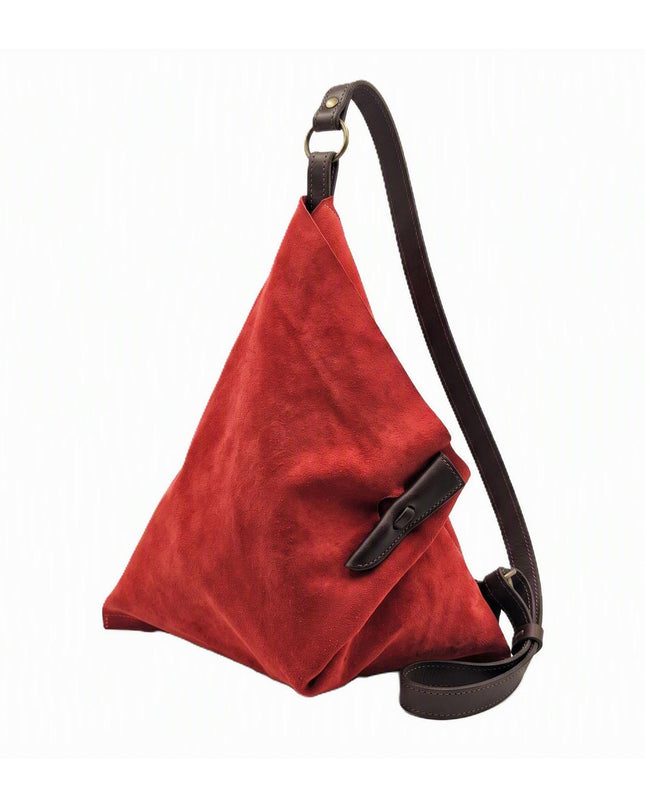 Spatarella Borsa Sacca a Tracolla in Camoscio Rosso SPOKE RED Spatarella 