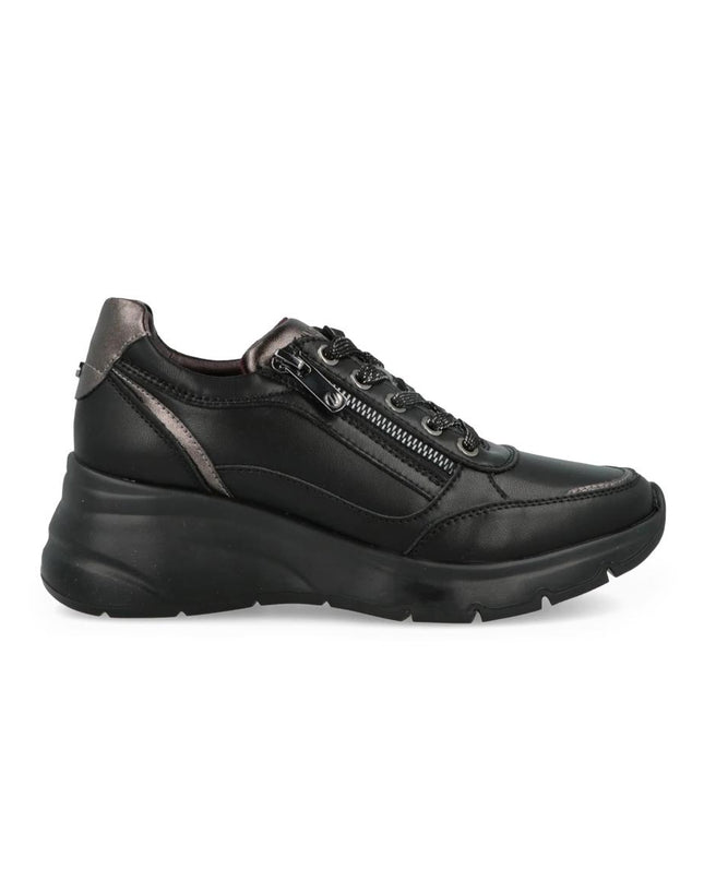 Impronte Sneakers Donna Lacci e Zip in Pelle Nero BARENA ZIP BLACK Impronte 