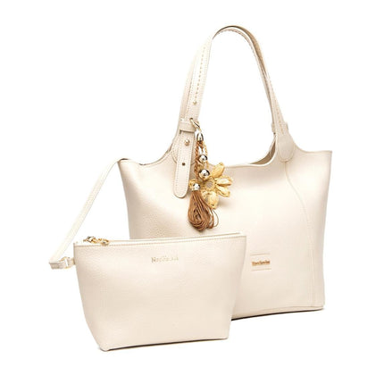 NeroGiardini Borsa Donna in Pelle Panna - MARIO SPATARELLA