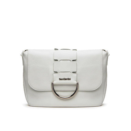 NeroGiardini Borsa Donna con Tracolla in Pelle Bianca - MARIO SPATARELLA