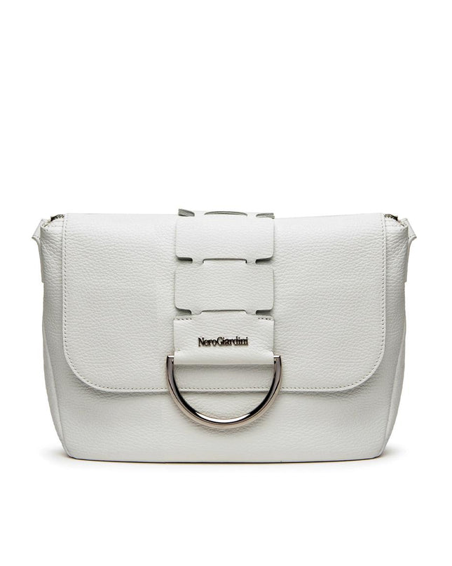 NeroGiardini Borsa Donna con Tracolla in Pelle Bianca - MARIO SPATARELLA