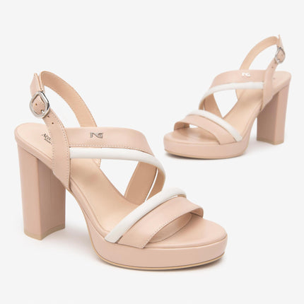 Nero Giardini Sandali Donna Tacco Alto e Plateau in Pelle Cipria E513352D CIPRIA 614 Nero Giardini 