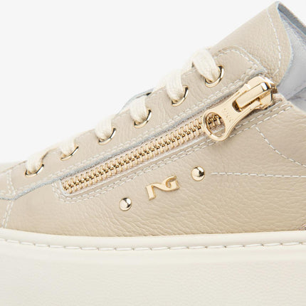Nero Giardini Sneaker Donna con Platform in Pelle Beige - MARIO SPATARELLA
