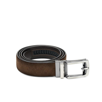 Frau Cintura Uomo con Chiusura a Scatto in Camoscio Marrone 147C SHADE BROWN Frau 