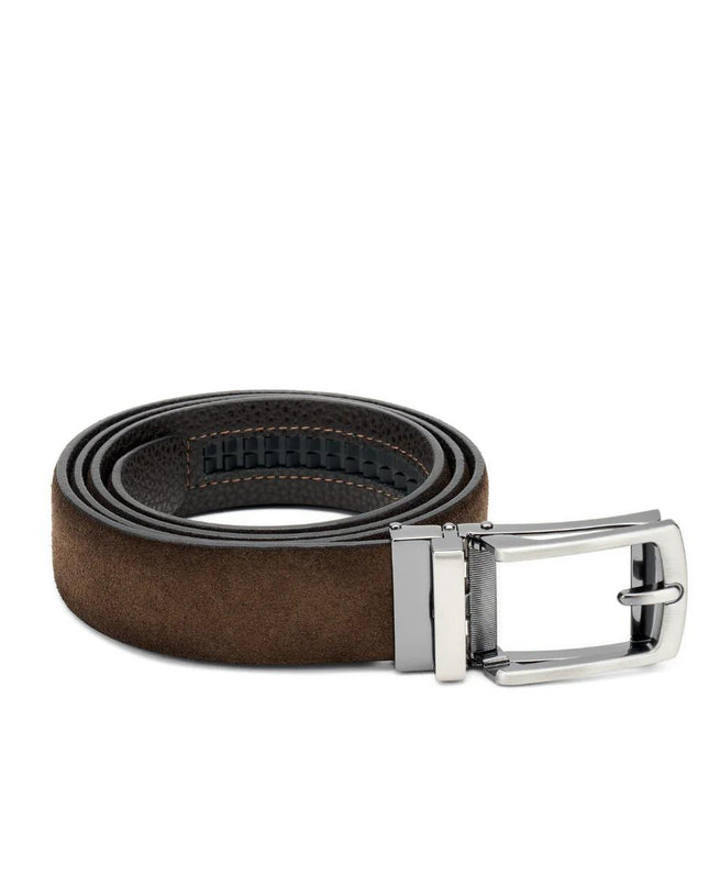 Frau Cintura Uomo con Chiusura a Scatto in Camoscio Marrone 147C SHADE BROWN Frau 