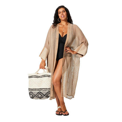 Kimono Estivo Lungo Ecru' KIMONO ESTIVO MBK5007E La Mano Boho 