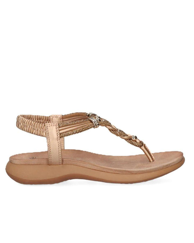 Exe Sandalo Confort Infradito Basso Donna Champagne BZX47962-RT1 LAMINATO Exe 