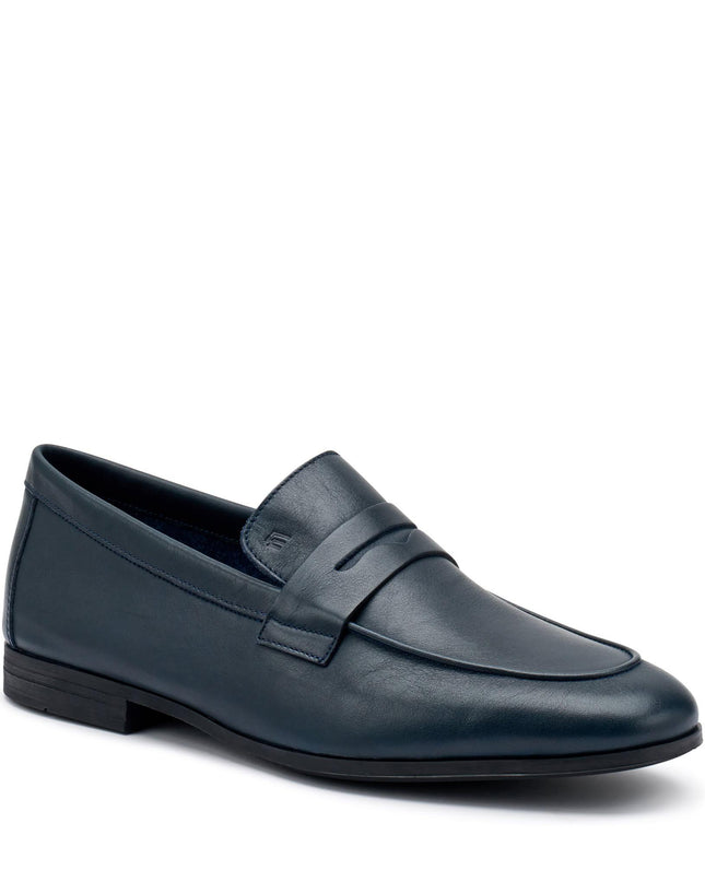 Frau Mocassini Uomo Elegante in Pelle Blu 34P5 BLU Frau 