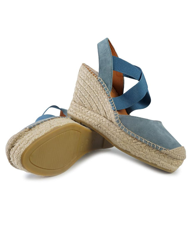 Viguera Espadrillas Alte in Camoscio con Elastici Jeans 1627 JEANS Viguera 