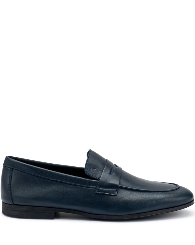 Frau Mocassini Uomo Elegante in Pelle Blu 34P5 BLU Frau 