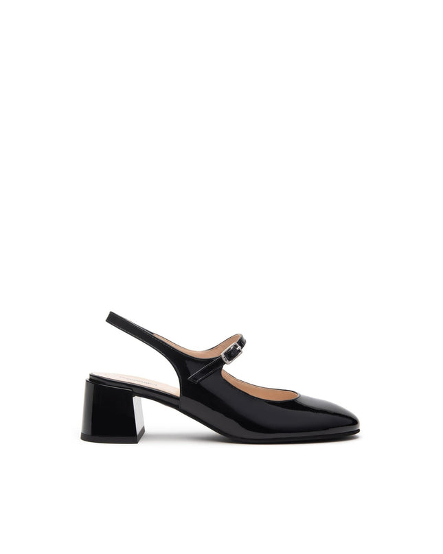 Nero Giardini Chanel Sling Back in Vernice Nera - MARIO SPATARELLA