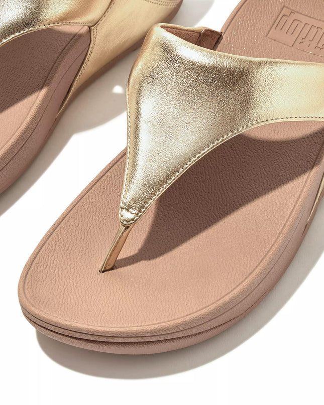 FitFlop Sandali Donna Infradito in Pelle Laminata Platino I88-675 LULU PLATINO FitFlop 
